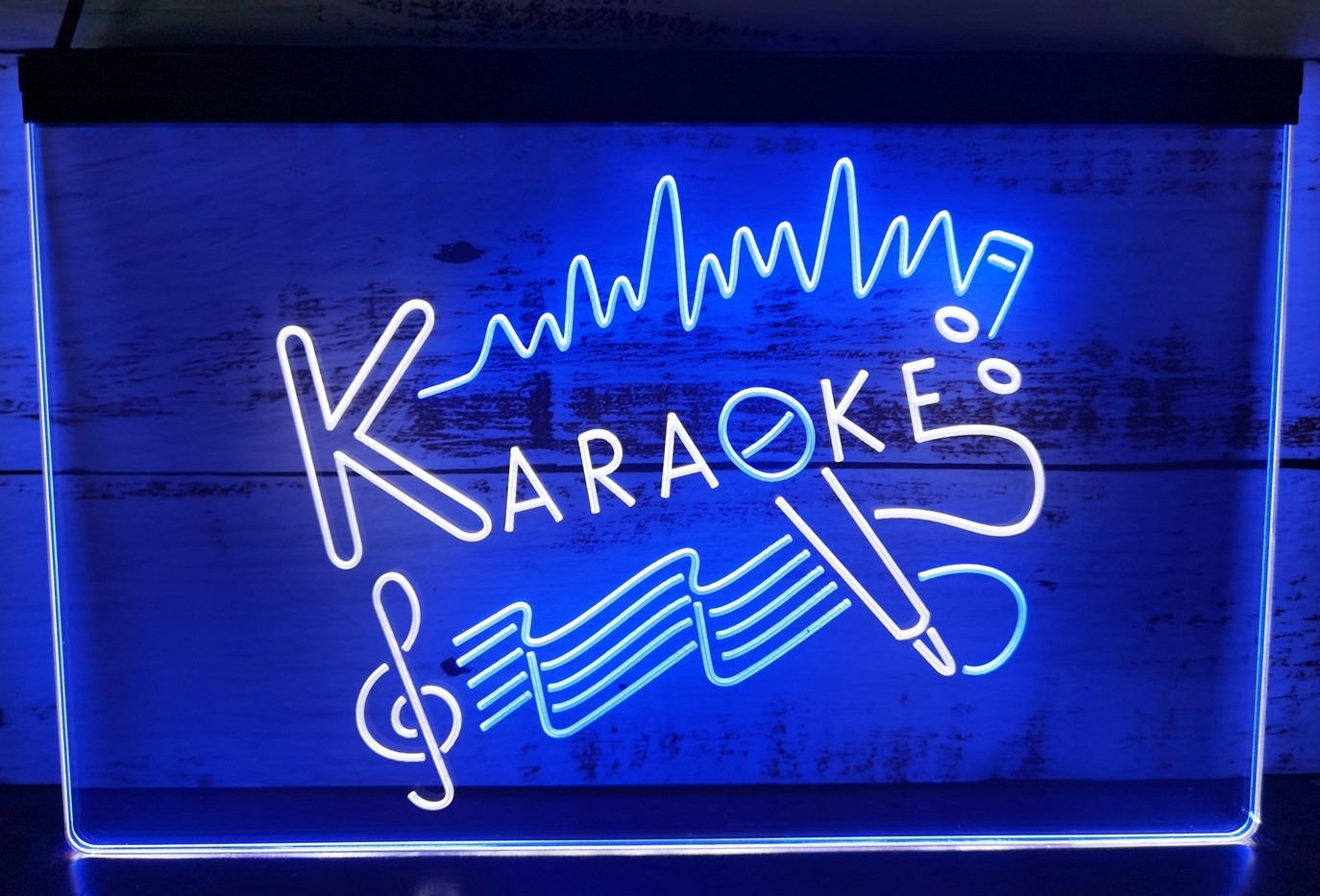 Karaoke Music Led Neon Sign Dual Color Home Music Room Studio Music Shop Decor