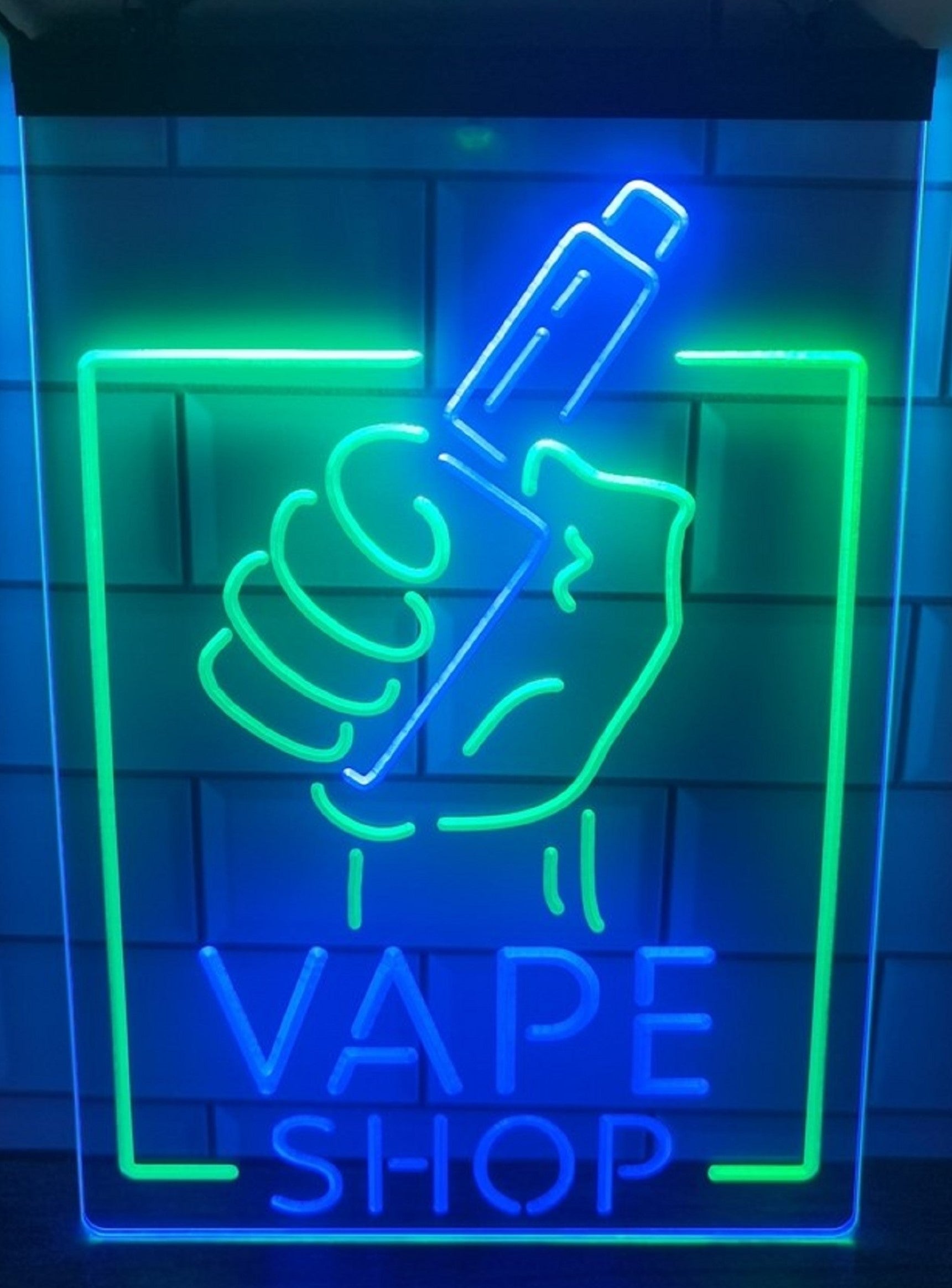 Vape Shop Smoking Led Neon Sign Dual Color Vape Smoke Shop Decor